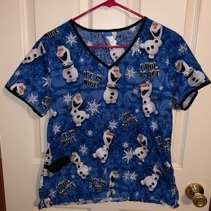 Olaf scrub top